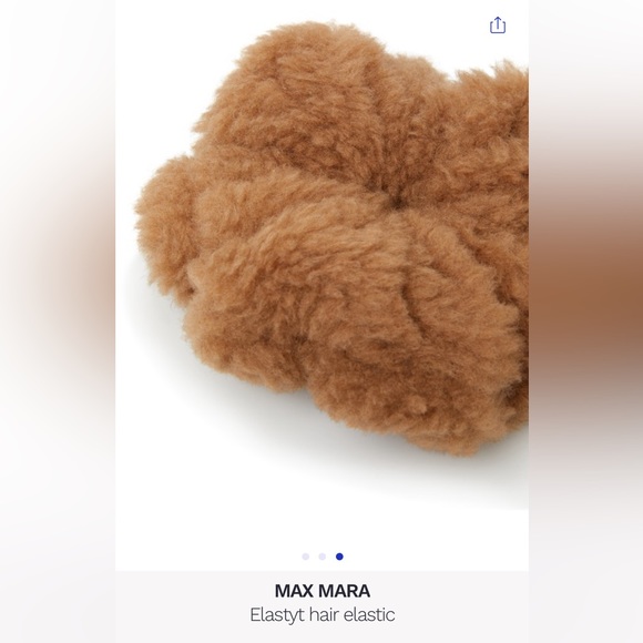 MaxMara label-cut Accessories Camel wool&Silk Blend Scrunchie.Sz: OS Fall/Winter - Picture 4 of 11